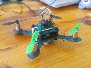 x-quadro escovado quadcopter r c veículos quad micro 3d print model - Mito3D