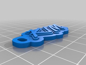 kim keychain keychains customized 3d print model - Mito3D