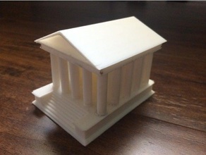 temple romain maison carree bâtiments et structures antique de la rome architectural l'architecture france l'époque romaine 3d print model - Mito3D