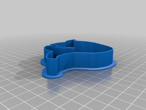 sereia fin cortador de cookie cozinha e sala jantar personalizado 3d print model - Mito3D
