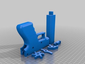 semi-auto rubber band gun - 2 part toys & games 3d print model - Mito3D