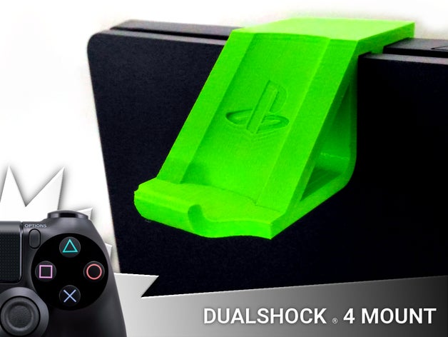 dualshock 4 controller-Halterung-Ständer playstation ps4 slim vertikal video-Spiele controller mount sony stand 3D print model - Mito3D