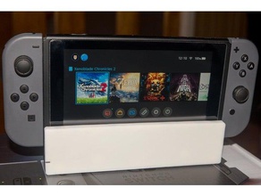 nintendo switch-dock-front-panel-remix video-Spiele wechseln switch-dock 3d print model - Mito3D
