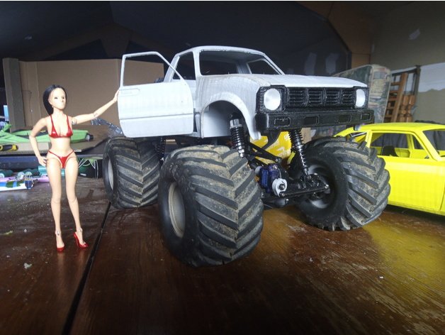 rc caminhão do corpo r c veículos monster truck carro 3D print model - Mito3D