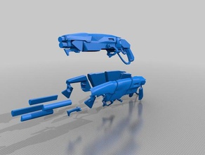 gow gnasher arma de fuego La impresión en 3d los engranajes la guerra 3d print model - Mito3D
