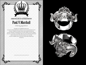 2017 paultini ring remix skull 666 diabolos rings devil jewelery jewellery jewelry jewlery 3d print model - Mito3D