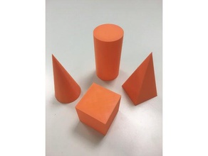 geometrical shapes math cone cube cylinder pyramid 3d print model - Mito3D