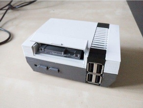 mini nes raspberry pi case 4 front usb video games 3d print model - Mito3D