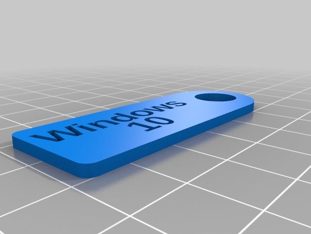 windows 10 usb lecteur tag de l'organisation personnalisé 3D print model - Mito3D