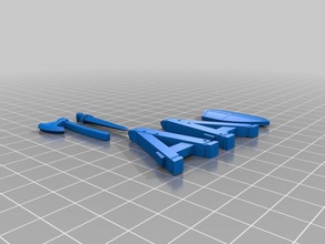 silah raf kollar model mobilya axe dnd zindan heroquest openforge Kalkan 3d print model - Mito3D