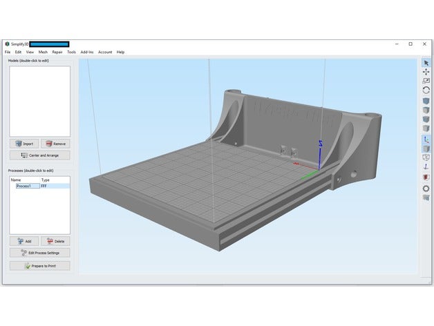 hypercube Bett 3d Drucker Zubehör simplify3d 3D print model - Mito3D