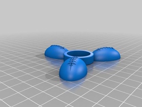 rugby ball spinner toys & games 3d print model - Mito3D