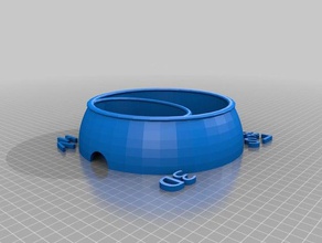 dig dog bowl flash lv3d pets 3d print model - Mito3D