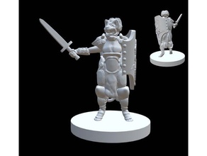 Katze-Mensch-paladin-28mm Maßstab Spielzeug & Spiele 28 dungeons dragons fantasy ill gotten games der Miniatur rpg tabletop wargaming wayfarer 3d print model - Mito3D