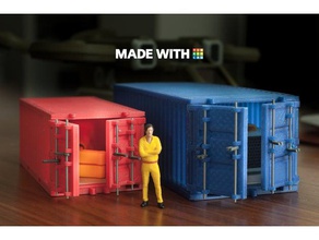 Fracht-container-groß Spielzeug & Spiele automotive in der Luftfahrt Boot cargo container die Allgemeine madewithtinkercad milticolor Schiff tinkercad 3d print model - Mito3D