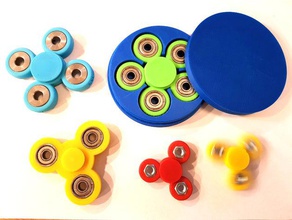 customizable fidget spinner text perfect storage box mechanical toys toy 3d print model - Mito3D