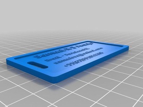 my customized luggage bag tag1 household 3d print model - Mito3D