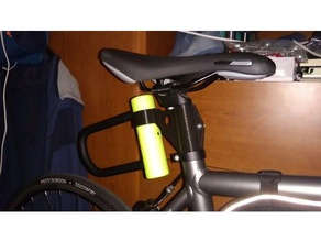 b'twin 900 u-lock d-lock holder v2 sport & outdoors anti-theft lock antifurto bicicle bicicletta bike block ladro theft ulock 3d print model - Mito3D