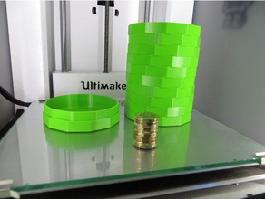 caixa de dinheiro organização 3d print model - Mito3D