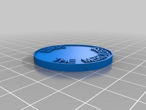 ma pièce de monnaie personnalisée la puce pièces et badges personnalisé 3d print model - Mito3D