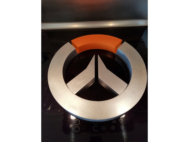 overwatch logo 40x40 multi parts signs & logos cool game gaming light video games 3D print model - Mito3D