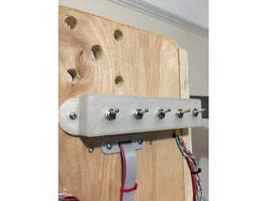 5-Wege-mini toggle switch panel - Elektronik Schalter montieren Schalter-panel toggleswitch 3d print model - Mito3D