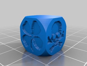 Glück Würfel kundengebundene 3d print model - Mito3D