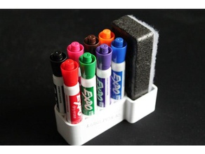9 piece dry eraser holder office erase expo luzlbot whiteboard marker 3d print model - Mito3D