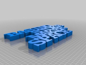 basingstoke makerspace variable word sculpture sculptures customized 3d print model - Mito3D
