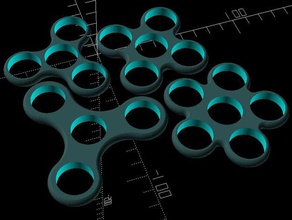 fidget spinner customizable toys & games fidget-toy fidgetspinner hand spinners cap toy tri 3d print model - Mito3D