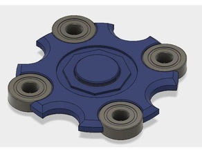 round 5 bearing fidget spinner 3d printing slash hand toy random 3d print model - Mito3D