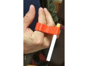 ot-student-Projekt-Doppel-ring-Zigarette Halter double bague support-Zigarette assistivetech assistive Technologie deaktiviert ergotherapie die Ergotherapie ring Rauch Raucher-Zubehör 3d print model - Mito3D