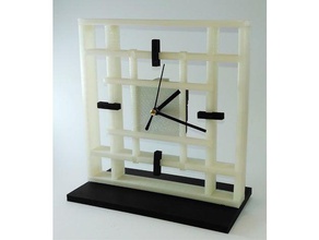 geometrische Uhr Haushalt 3d print model - Mito3D