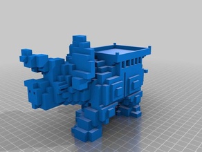 trartak - orc Savaşı triceratops leş wargame oyuncak & oyun aksesuarları dinozor fantezi büyük baskı minyatür Minyatürler masa üstü voxel wargames wargaming 3d print model - Mito3D