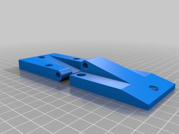 cerniera diverse altezze v2 montaggio a vite parti della porta dado 3D print model - Mito3D