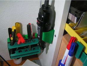 dremel-wandhalter tool holders & boxes dremel holder 3d print model - Mito3D