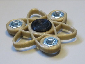 atomique écrou spinner jouets mécaniques l'atome fidget fidgetspinner main filateurs jouet toupie tri 3d print model - Mito3D