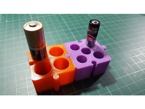 support de batterie loquet l'organisation 3d print model - Mito3D
