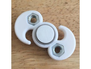 my customized m8 yin-yang fidget spinner mechanical toys hex nut 3d print model - Mito3D