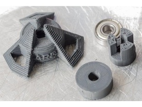bearing press filament spool wall mount quick snap lock 3d printer accessories bearings holder tools 3d print model - Mito3D
