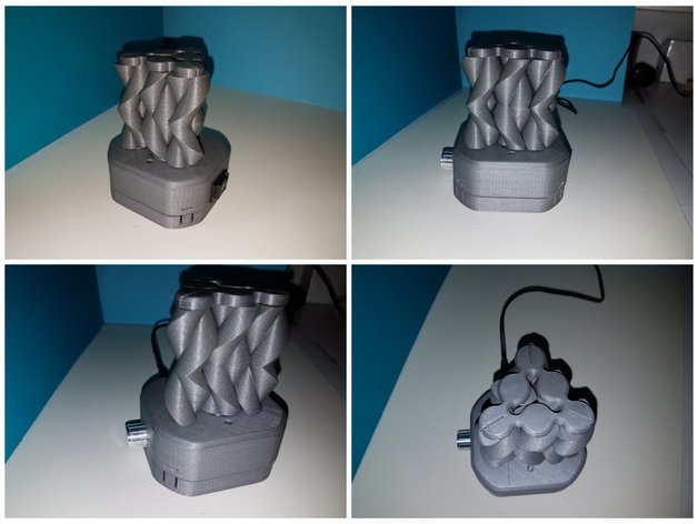 sei strano motorizzato marcia di ingegneria cin tique- engrenages- ingranaggio ingranaggi cinetica scultura m canique- paradossale robotique- 3D print model - Mito3D