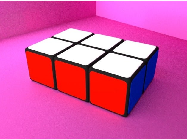 1x2x3 rubik's cube v2 sliding caps puzzles 3d puzzle cap cuboid rubiks simple turn twist twisty 3D print model - Mito3D