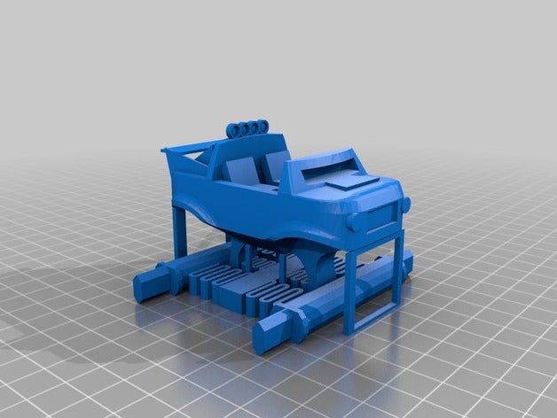 mini monster truck suspensão mecânico de brinquedos blaze 3D print model - Mito3D