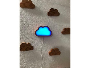 la previsión meteorológica en nube decoración cnc iot raspberry pi shapeoko tiempo de madera cero 3d print model - Mito3D