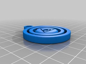 illuminati gimbal Anahtarlık fidget 3d print model - Mito3D