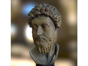 marcus aurelius scans & replicas 3d print printing scan bust cultural heritage emperor head history mythology roman sculpture 3d print model - Mito3D