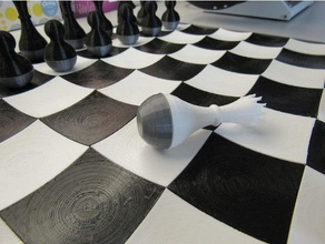 fondo piatto base traballante set di scacchi 3d print model - Mito3D