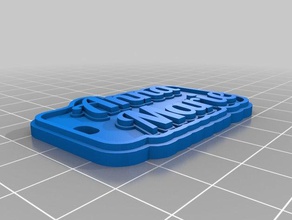 özelleştirilmiş çok satırlı etiket anahtarlığım Anahtarlık 3d print model - Mito3D