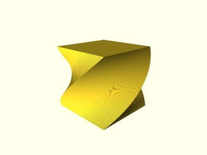 torcida do cubo openscad Impressoras 3d 3d print model - Mito3D