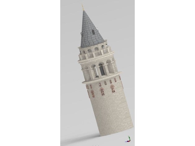 galata kulesi ferramentas de arte prédio histórico história em istambul torre 3D print model - Mito3D